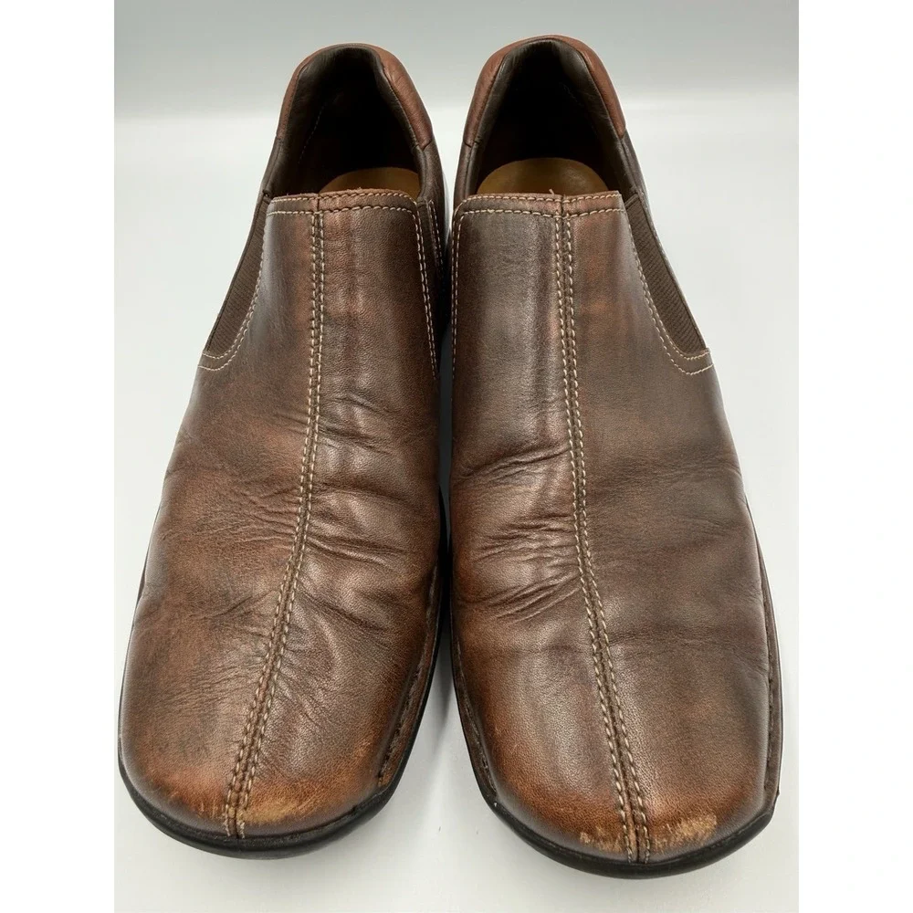 Cole Haan Mens 8M Brown‎ Leather Slip On Loafers Casual Comfort Shoes